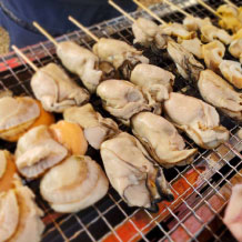 ホタテ・牡蠣・ツブ貝串焼き